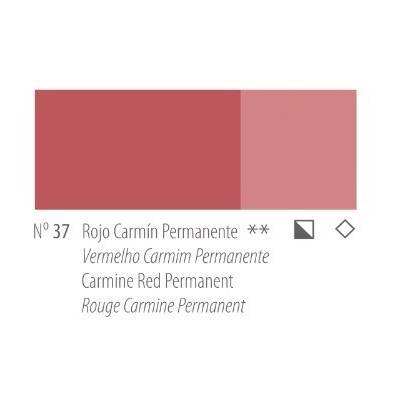 Acrílico Goya: Nº 37 Rojo carmín permanente