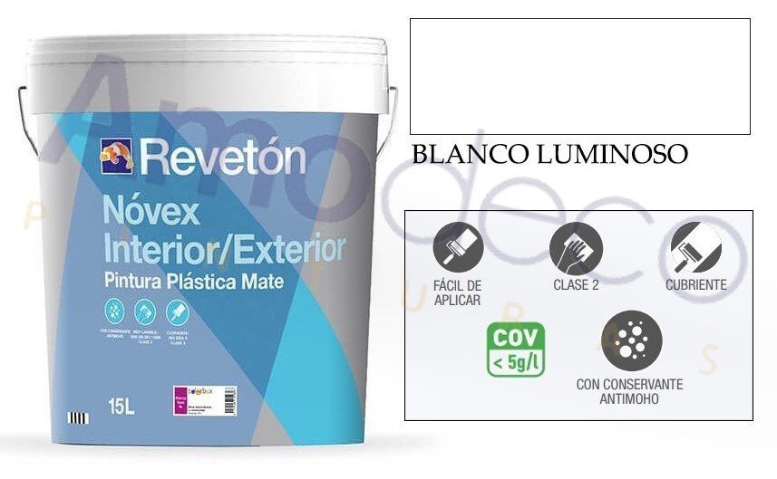 REVETON NOVEX INTERIOR EXTERIOR PAINTING PLASTIC ACRYLIC MATE
